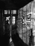 Thumbnail illustration to accompany The Thing at the Door. Copyright(c)2018 by Tim Soekkah. Used under license