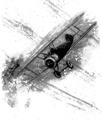 Illustration for "The Devil's Fokker" Copyright (c) 2019 by LA Spooner. Used under license.